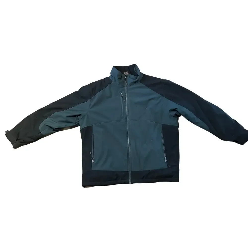 Black Gray Gravel Gear Mens Insulated Soft Shell Jacket Size X-Large